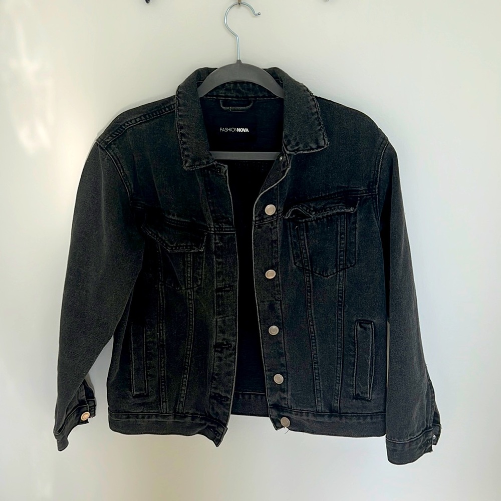 Black jean jacket